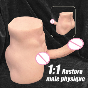 Muñeca Sexual Realista de Torso Masculino - Diseño de Medio Cuerpo de Silicona Suave con Dildo Grande Incorporado, Juguete de Placer de Cuerpo Completo para Mujeres - Product Image 5