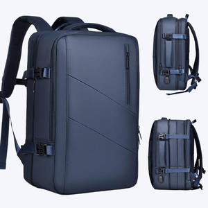 กระเป๋าเป้สะพายหลังกันน้ำแบบ unisex สำหรับเดินทาง ใส่โน้ตบุ๊ค ขยายได้ จุของได้เยอะ ป้องกันการโจรกรรม  มีซิป  วัสดุ Oxford  ใช้ได้หลายแบบ สำหรับธุรกิจ - Product Image 4