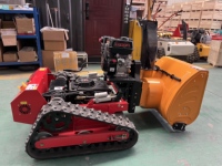 Tondeuse à gazon télécommandée certifiée CE EPA avec souffleuse à neige 2 en 1, robot de tonte et de déneigement pour les pentes