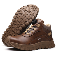 Chaussures de sécurité industrielles durables anti-perforation en microfibre avec embout en acier, imperméables et anti-écrasement