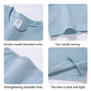 Custom 250g Alta Qualidade HeavyWeight Plain Oversized Tshirt Impressão Bordado Personalizado Em Branco 100% Algodão Gota Ombro T-Shirt - Product Image 3