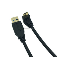 Kabel Data pasokan langsung pabrik grosir pengisian cepat 2m USB 3.0 Am ke bawah 90 derajat kabel Tipe c