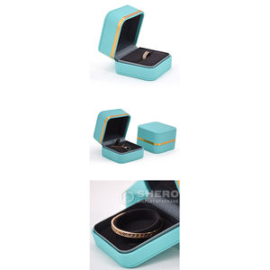 Customized Pu Leather Jewelry <b>Box</b> with Custom logo Luxury Fashion Gift Wedding <b>Ring</b> Bangle Earring Pendant Bracelet Set - Product Image 3