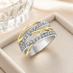 Anello Geometrico a Linee per Donne, Elegante Gioiello da Dito alla Moda - Product Image 4