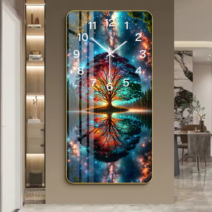 Grande orologio rettangolare moderno pittura decorativa di cristallo porcellana moda per la casa per le <span class=keywords><strong>pareti</strong></span> del soggiorno e del ristorante - Product Image 4