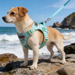 YG-8012 Rompi <span class=keywords><strong>Harness</strong></span> Hewan Peliharaan Berbahan Nilon dengan Desain Lipat di Dada dan Punggung, Bermotif Kartun Modis dan Berlapis - Product Image 2