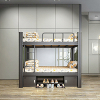 Lits superposés robustes en fer réglables, 2 niveaux avec double sommier, pour la maison ou l'appartement – Meubles de chambre à coucher – Meilleures ventes usine