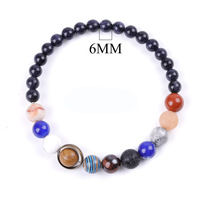 Bracelet perlé du système solaire cosmique, vente chaude, bijoux faits à la main, huit planètes pour les couples, les amis, bracelet du ciel, accessoire cadeau
