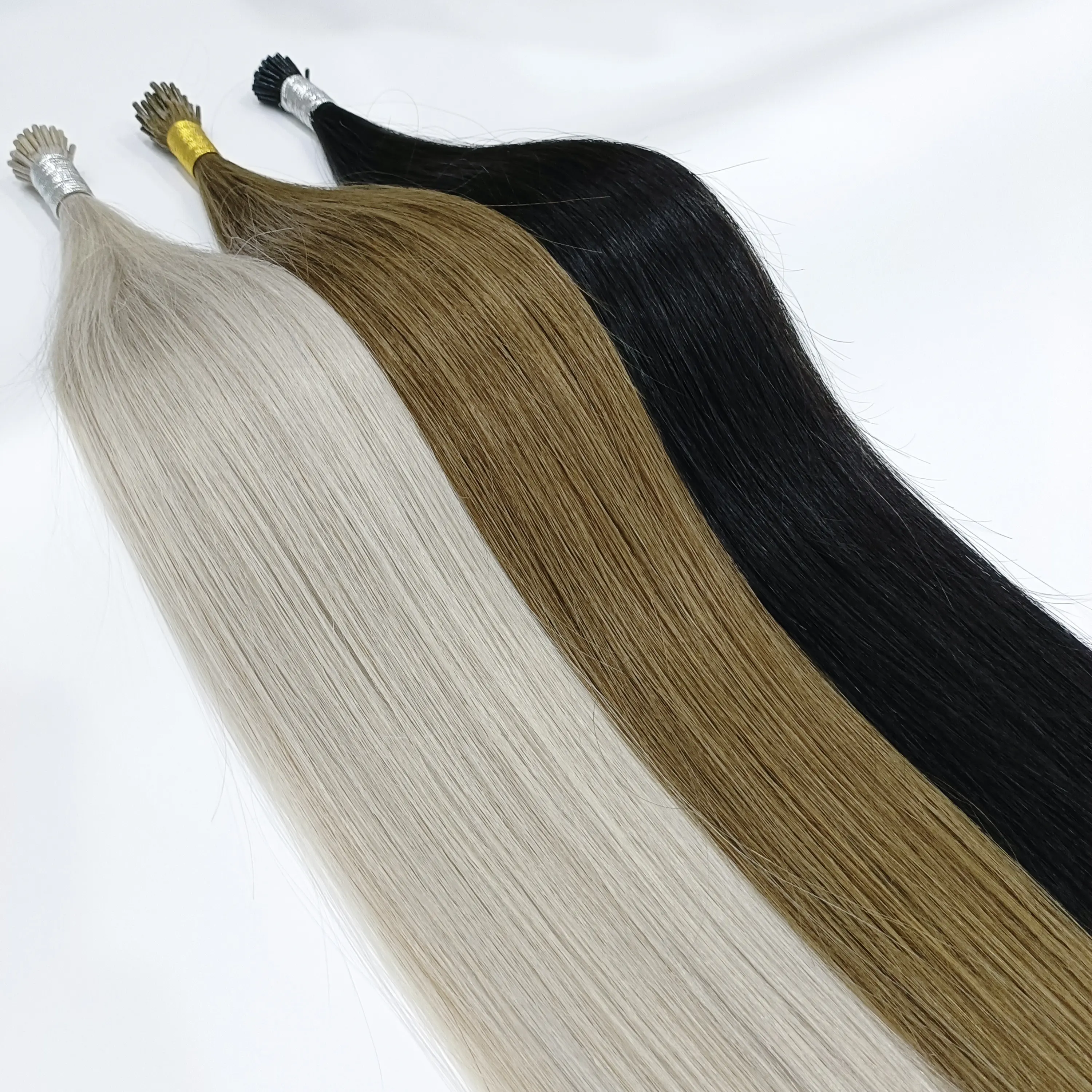 XHAIR Wholesale Russian Double Drawn I Tip Hair 100% Natural Remy Hair Extensions Virgin Human Hair