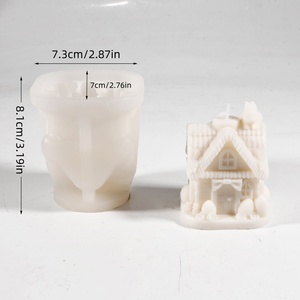 TangChu Rabbit Holding House Silicone Candle Mold for Making <b>Soap</b> Dishes, Jewelry Trays, Candles and Home Organizers - Product Image 6