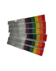 Éventail artisanal d'été en bambou tressé, couleurs fraîches et artistiques, avec paillettes – Artisanat de bambou haut de gamme - Product Image 5