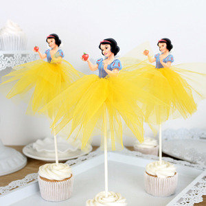 Adorno <span class=keywords><strong>de</strong></span> Pastel <span class=keywords><strong>de</strong></span> Princesa con Tutú, Decoraciones para Cumpleaños y Bodas, Maravillosas Decoraciones para Fiestas - Product Image 1