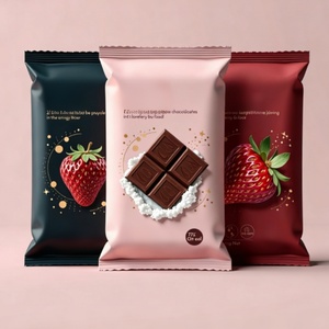 Custom Printed Logo Food Grade Back Side Seal Pillow <b>Packaging</b> <b>Bags</b> Foil Nut Chocolate Protein Energy bar Food <b>Packaging</b> <b>Bags</b> - Product Image 5
