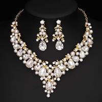 Parure de bijoux de mariée en cristal rose tendance, collier et boucles d'oreilles en strass pour événements, soirées, Quinceañera