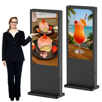 Écrans numériques d'affichage extérieur sur pied de 32, 43 et 49 pouces pour la publicité commerciale en centre commercial – Luminosité optimale pour les expositions