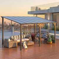 Pergola en métal d'extérieur, gazebo en aluminium, structure d'ombrage pour patio, jardin, cour