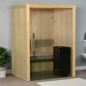 Calentador de sauna finlandesa para interiores, superventas, para <span class=keywords><strong>2</strong></span> personas, ecológico, de madera maciza, diseño moderno, vapor tradicional - Product Image 1