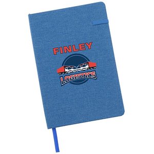 Carnet de notes exécutif au design paysager inspiré de la baie glacière aux tons froids, avec impression de logo personnalisé, pour notes de réunion et journal. - Product Image 1