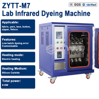 Machine de teinture électrique ZYTT-M7 pour échantillons de teinture couleur, machine de teinture pour boutons en résine et bandes auto-agrippantes pour tests en laboratoire