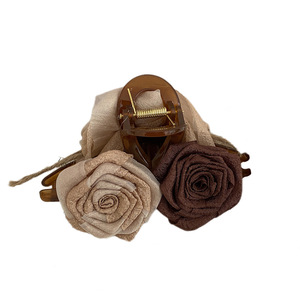 Rose séchée <span class=keywords><strong>pince</strong></span> à <span class=keywords><strong>fleurs</strong></span> française femmes super fée grande griffe de <span class=keywords><strong>cheveux</strong></span> de requin - Product Image 3