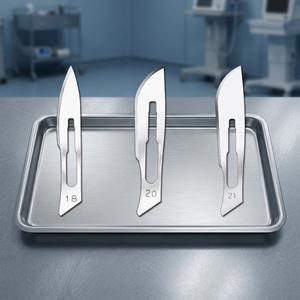 Lames chirurgicales sur mesure à prix de gros 18 20 21 en acier inoxydable manuel pour la chirurgie générale, instrument certifié CE Classe I - Product Image 2