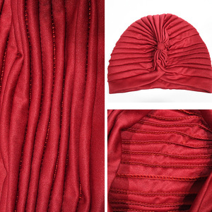 Turban froissé pour femmes, foulard en coton musulman, couvre-chef islamique, Hijab, enveloppes de tête, <span class=keywords><strong>Bonnet</strong></span> indien, nouvelle collection - Product Image 2
