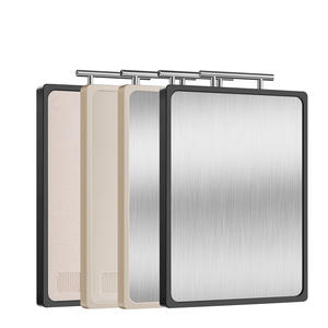 Grande planche à découper nordique double face 100% titane pur Planche à découper de cuisine Bloc à découper avec poignée pour écraser l'ail - Product Image 5