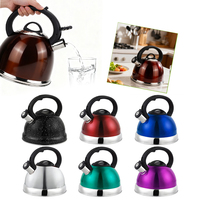 Bouilloire sifflante personnalisée pour appareils électroménagers, bouilloire sifflante en acier inoxydable 201 avec revêtement coloré