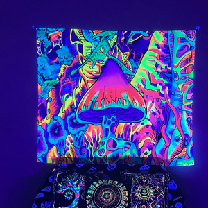 Chất lượng cao tường trang trí ảo giác và Trippy Blacklight UV phản ứng vải in ấn - Product Image 1