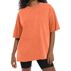 T-shirt en coton surdimensionné FOXA pour femme, manches courtes, col rond, coupe ample, style décontracté vintage grunge - Product Image 2