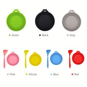 Usine En Gros Portable 3 en 1 Conteneur De Stockage Des Aliments Chat Chien Peut Couvrir Couvercles En Silicone pour Can - Product Image 5