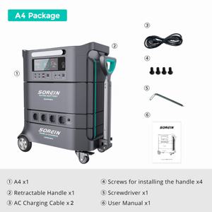 Sorein 4400w Portable <b>Power</b> <b>Station</b> Eu Plug UPS Emergency <b>Power</b> Supply <b>Solar</b> Portable <b>Power</b> <b>Station</b> Generator with Wheels - Product Image 6