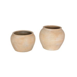 Antieke Handgemaakte Chinese Rustieke <span class=keywords><strong>Vintage</strong></span> Retro Decoratie Potten Accessoires Oude Grote Klei Keramische Crèmepotten - Product Image 2