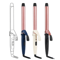 Fer à boucler professionnel PTC 210 ° Fer à friser professionnel à baril extra-long 19/22/25/32mm, marque privée