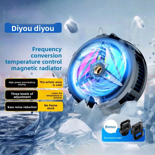 Best-Selling Phone Cooler X18 ABS Material Magnetic Adsorption Semiconductor Temperature Display Silent Portable Fast Cooling