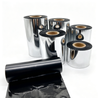 Pita Transfer Termal Lilin Hitam Grosir Pabrik UC168 250-110mm*300m Kompatibel Pencetakan UV Zebra untuk Printer