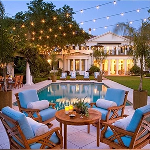 Outdoor festival lighting patio lights solar G40 patio string lights For the garden, pergola, porch, patio