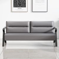 Canapé d'angle moderne pour mobilier commercial, ensemble de canapés de bureau en cuir, fauteuil 3 places, canapé de bureau professionnel