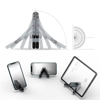 Support de téléphone portable de bureau pliable en alliage d'aluminium en forme de V support de téléphone de bureau réglable universel pour cadeau promotionnel
