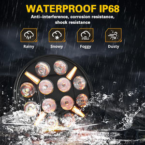 Luz de Trabajo LED Redonda de 9 Pulgadas, 120W, Amarilla, con DRL Intermitente, Resistente al Agua IP68, para Camiones, Foco para Conducción Todoterreno, para Scania - Product Image 6