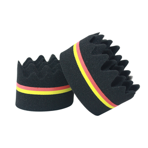 Esponja mágica para <span class=keywords><strong>rizos</strong></span> y giros afro, herramienta de estilismo de alta eficiencia con cepillos de peluquero, esponja negra ondulada para hombres negros - Product Image 5