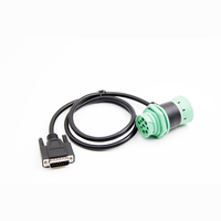 Linkyou Green Cable adaptador hembra de 9 pines OBD 2 extensión J1939 16pin Conductor de cobre automotriz 0,5 M arnés de cableado