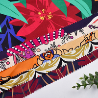 Tissu 100 % rayonne tissé écologique à motif floral imprimé, léger, doux et respirant pour robes et vêtements pour filles et femmes, vente en gros