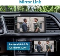 Autoradio para Coche Doble Din de 7 Pulgadas Estéreo Audio 7018B con BT FM Mirror Link Inalámbrico para iOS/Android Reproductor MP5 de Video para Coche