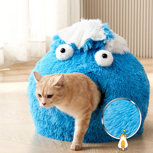 Best-seller Lit <span class=keywords><strong>pour</strong></span> chat en fausse fourrure Peluche douce Grotte fouisseuse Creative Monster Cat Cave Lit <span class=keywords><strong>pour</strong></span> chats Petits chiens - Product Image 3
