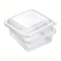 Emballages personnalisés, sûrs, jetables, recyclables, transparents, en plastique PET, pour salades, biscuits, gâteaux, pain, tiramisu, avec couvercles
