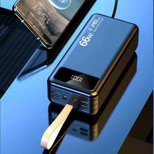 66 Wát Sạc nhanh được xây dựng trong bốn Cáp ngân hàng điện 40000mAh 80000mAh 120000 cao mAh 140000mAh sạc điện với đèn pin - Product Image 1