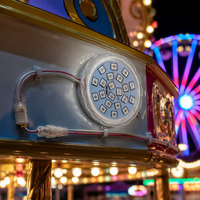 Lumière LED à points de 70 mm, préprogrammée, à changement de couleur RVB, AC24V SMD5050, pour manèges de fête foraine et installations de parcs à thème