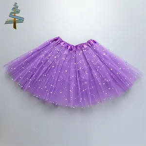 Fabrik Großhandel Kinder Prinzessin einfarbig 3 Schichten Tüll Ballett Kleid Tüll Kinder Pailletten Tutu Rock für Mädchen Rock