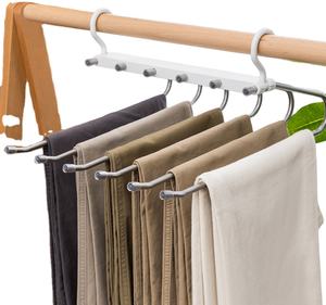 2022 Amazon Hot Selling Multifunctional Folding 6-in-1 Pants Storage Rack